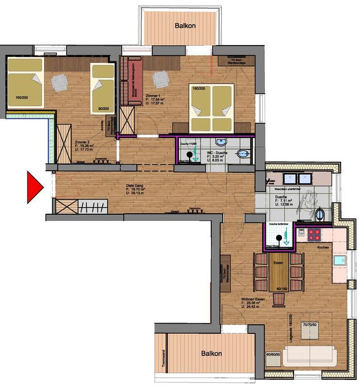 Appartements Rofan เมาราค ห้อง รูปภาพ